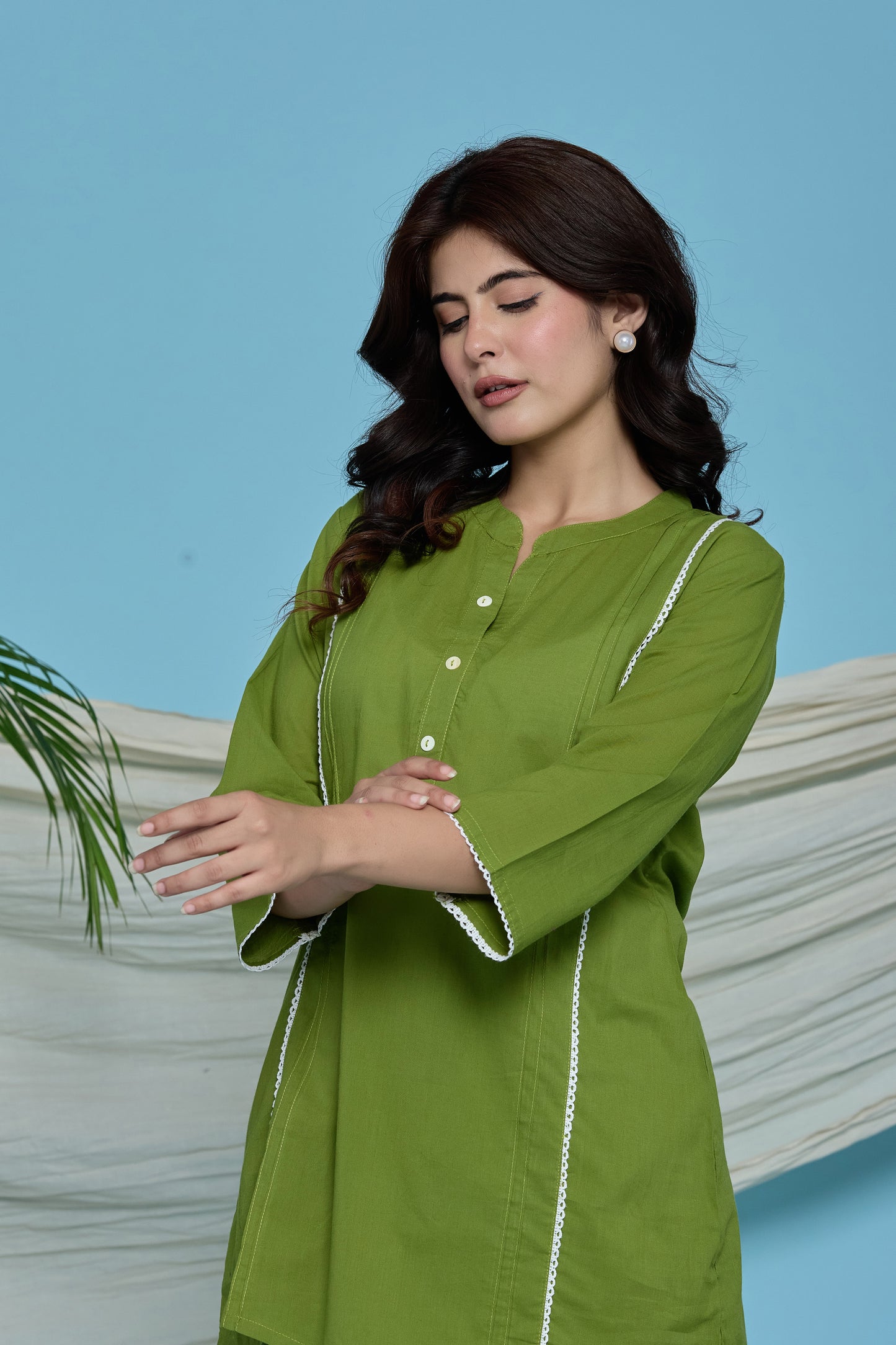 Everyday Calm Green cotton co-ord set