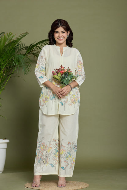 Floral Printed Cotton Co-ord Set