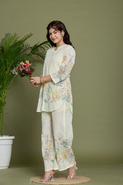 Floral Printed Cotton Co-ord Set