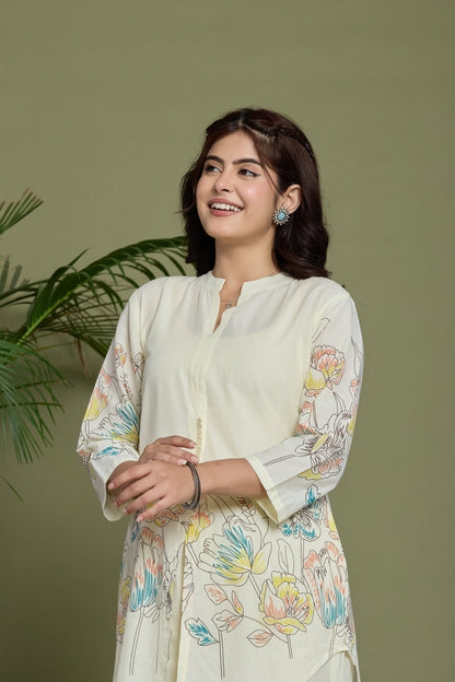 Floral Printed Cotton Co-ord Set