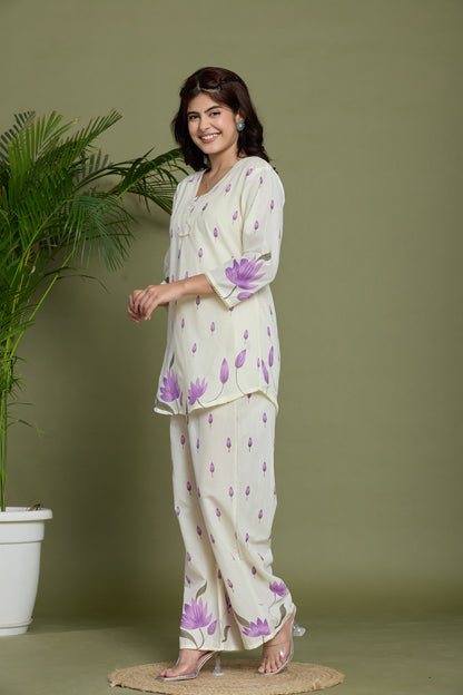 Floral Printed Cotton Co-ord set