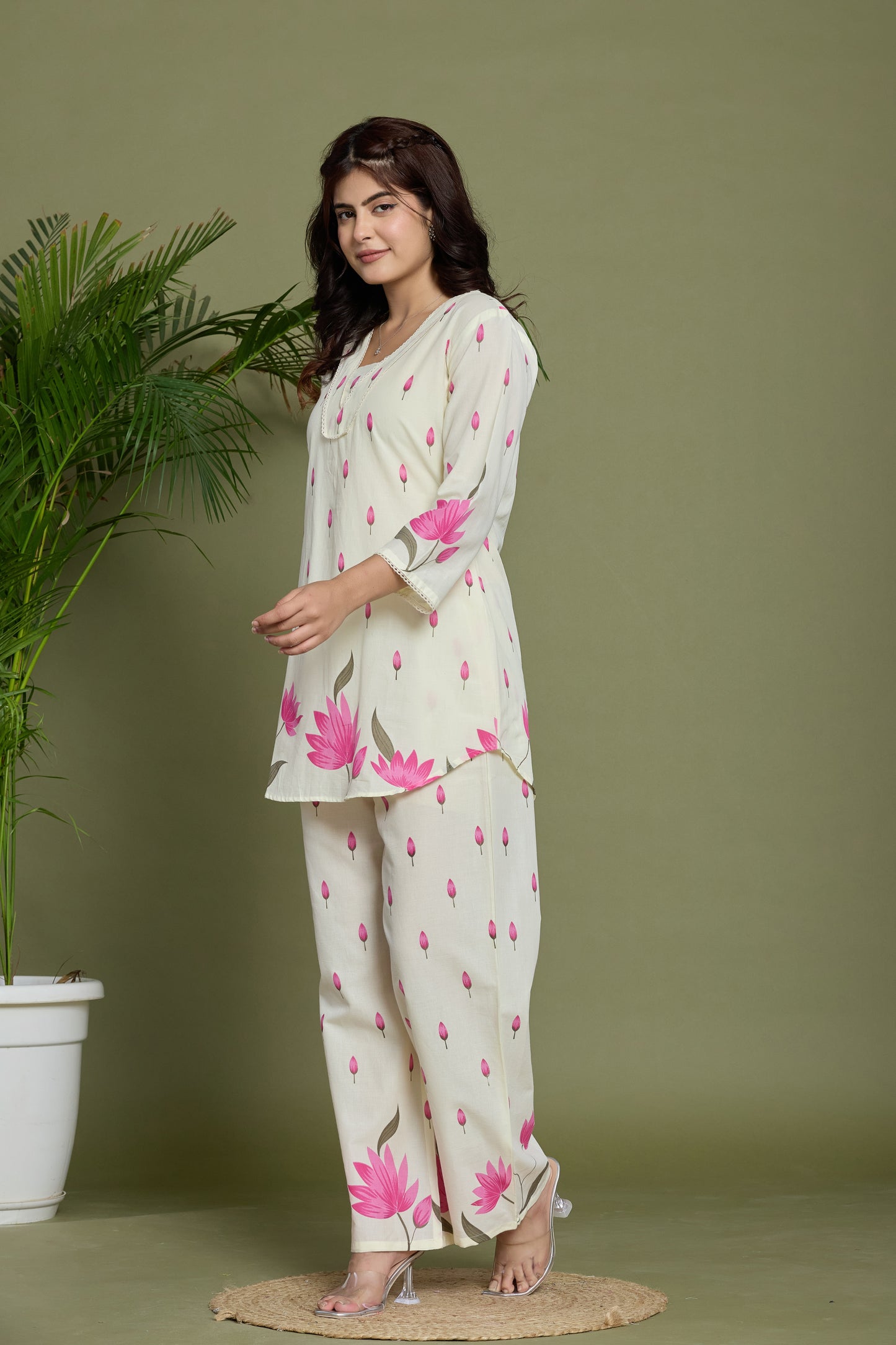 Floral Printed Cotton Co-ord set