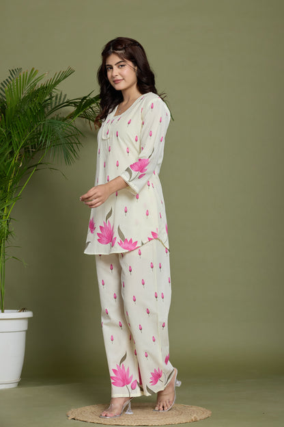 Floral Printed Cotton Co-ord set