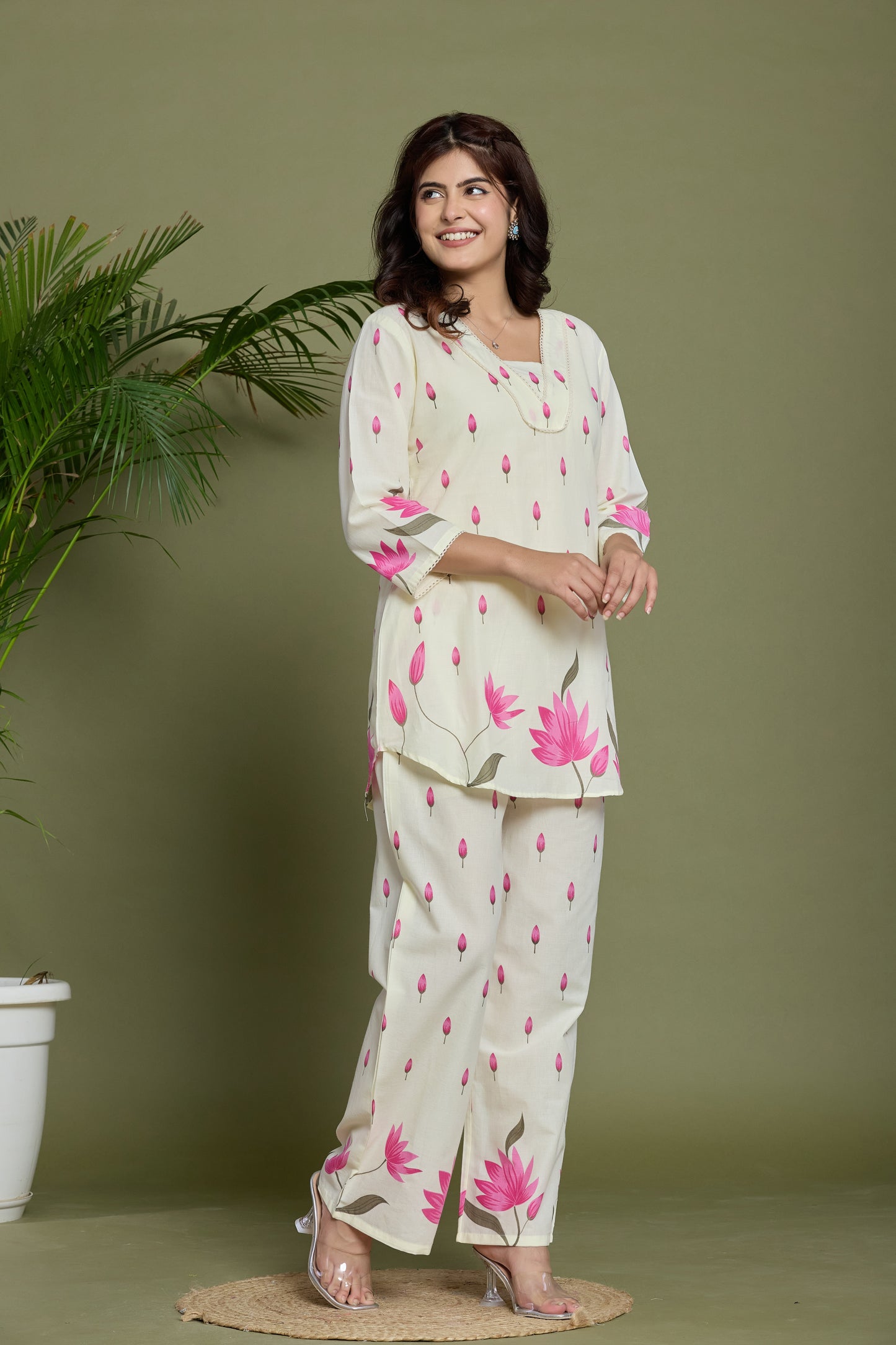 Floral Printed Cotton Co-ord set