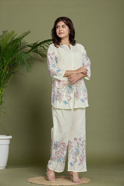 Floral Printed Cotton Co-ord set