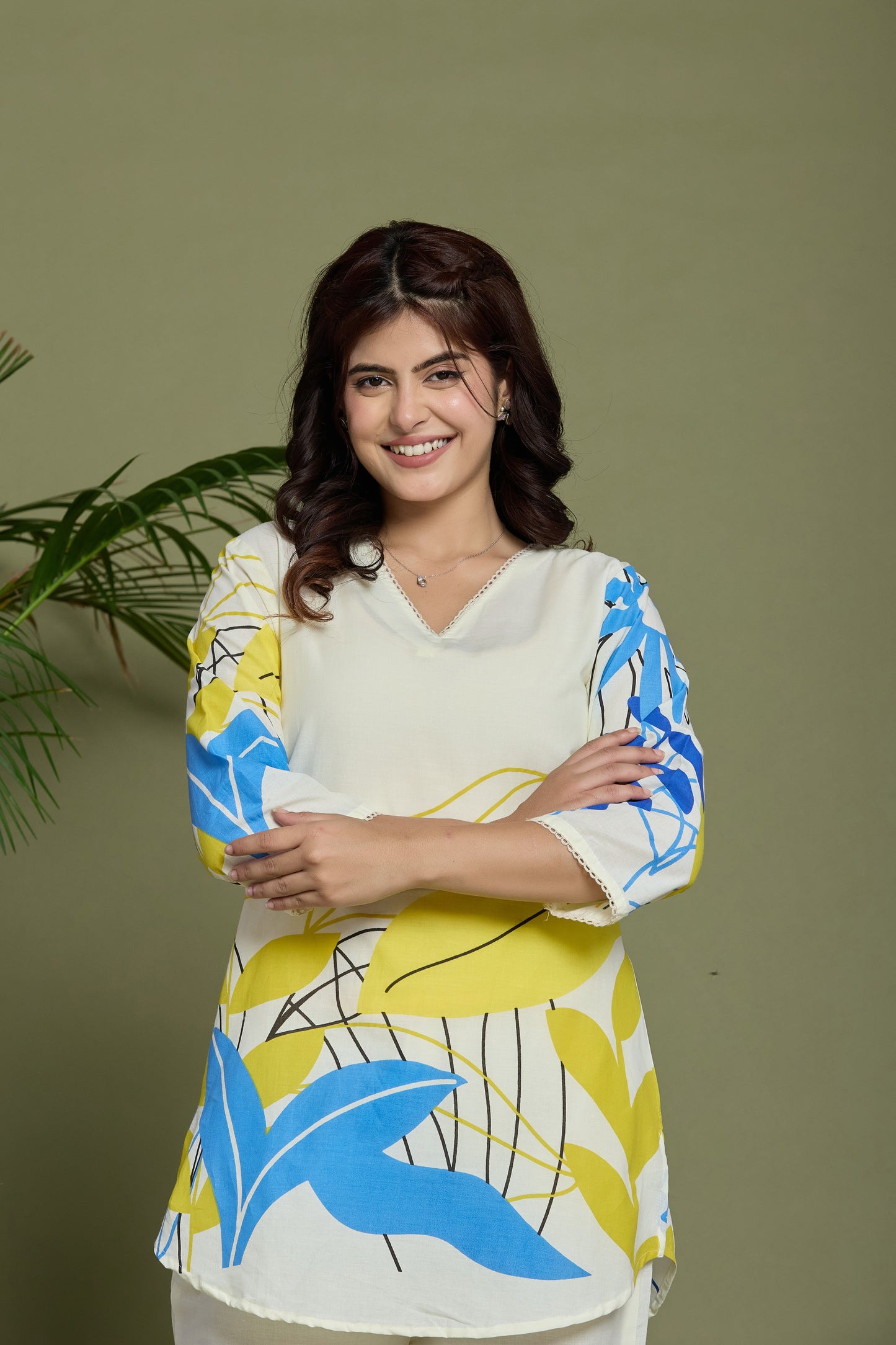 Blue Yellow Summer co-ord set