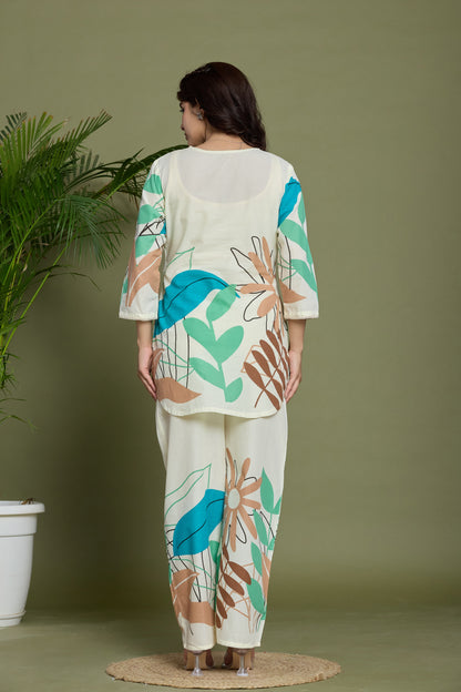 Green Brown Summer co-ord set