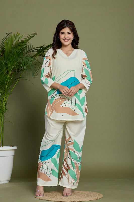 Green Brown Summer co-ord set