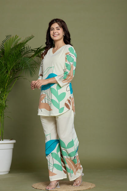 Green Brown Summer co-ord set