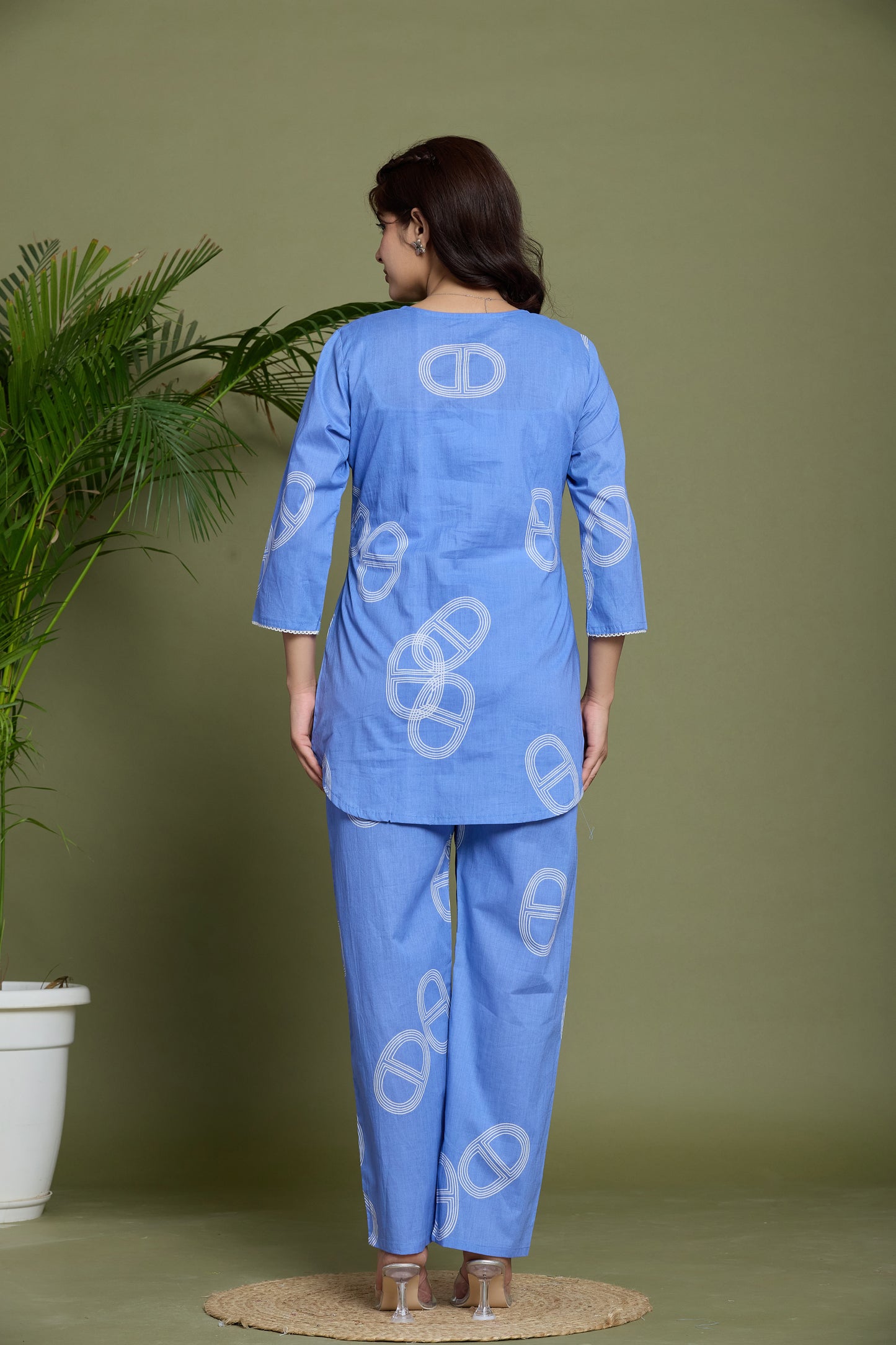 Chic Sky Blue cotton co-ord set