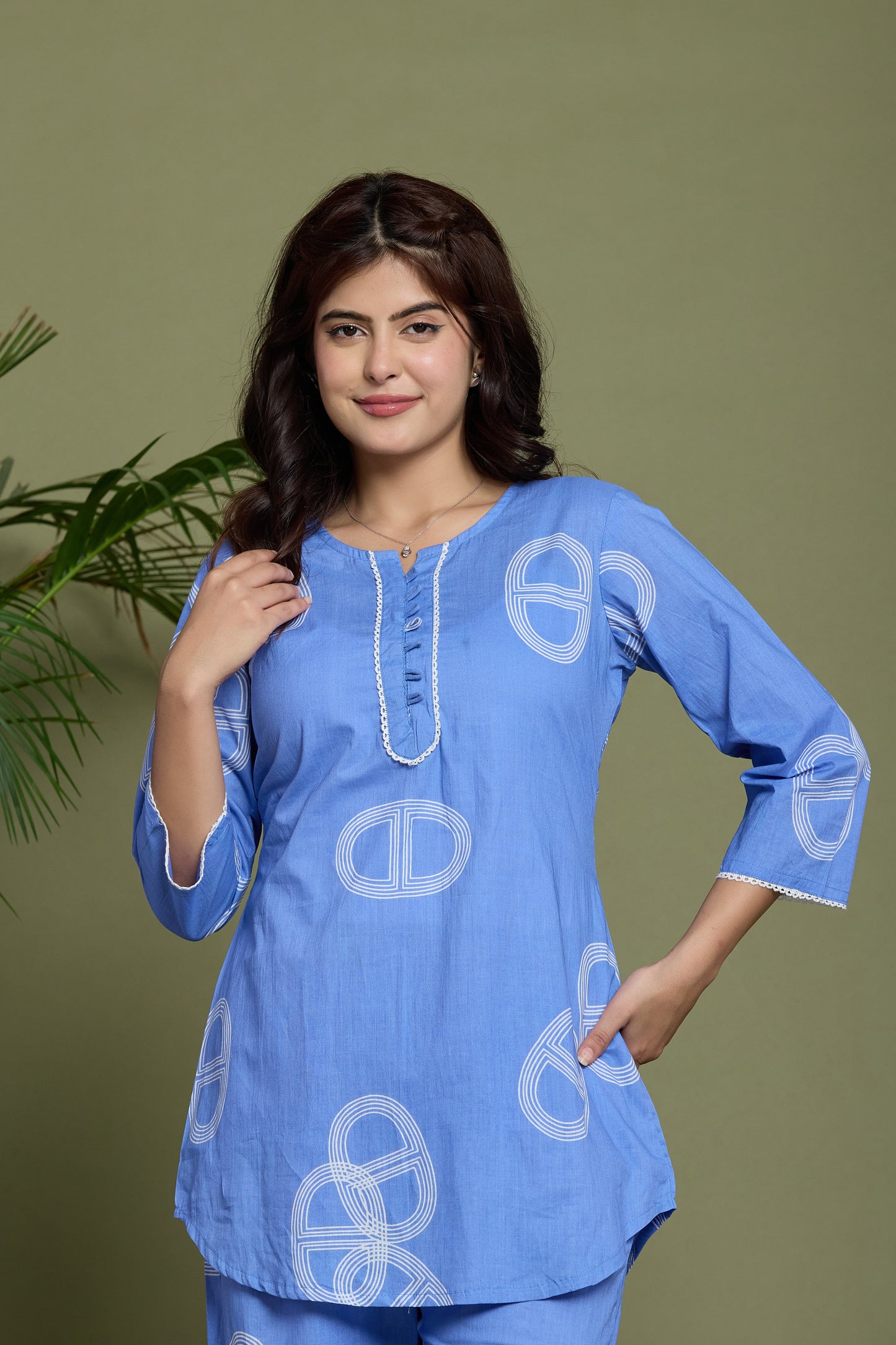 Chic Sky Blue cotton co-ord set