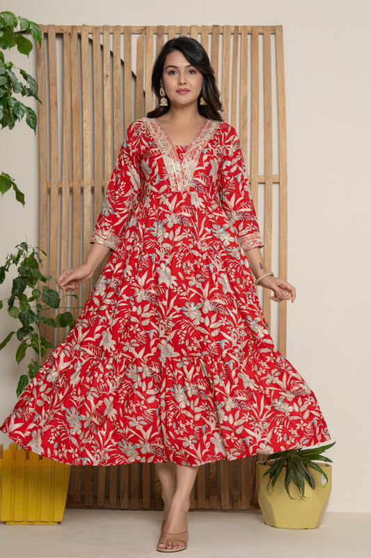 Red One Piece Dress