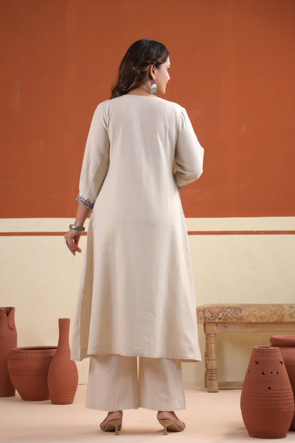 Rang Ease Desert Mirror Embroidered Cotton Co-ord Set
