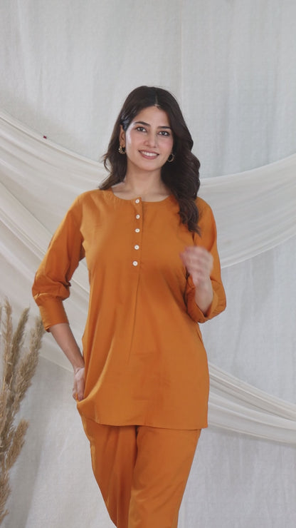 Golden glow co-ord set