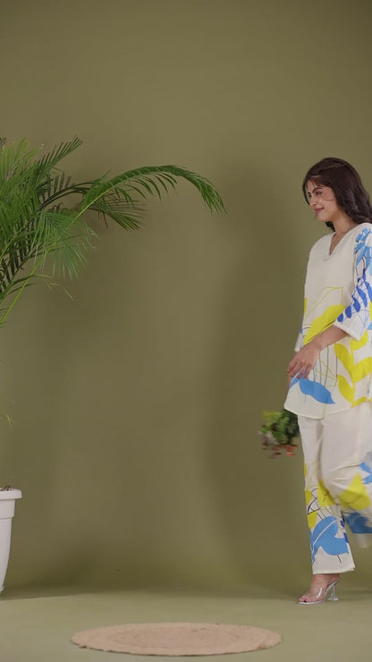 Blue Yellow Summer co-ord set