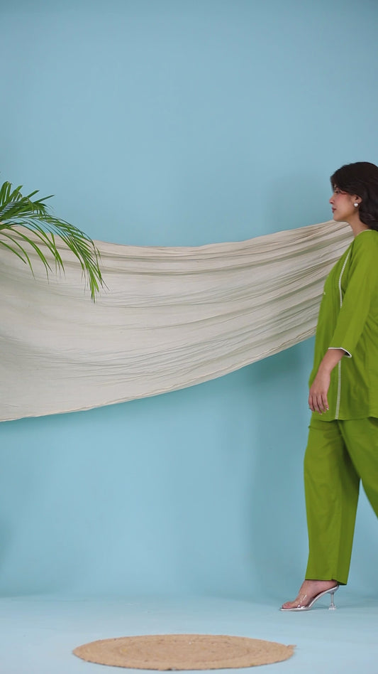 Everyday Calm Green cotton co-ord set