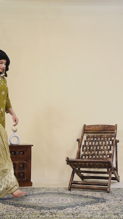 Ethnic motif printed Cotton Suit Set